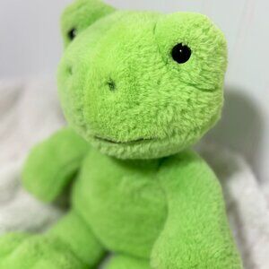 Build-A-Bear Green Frog Plush | Classic BAB Frog | Soft Cuddly Stuffed Animal